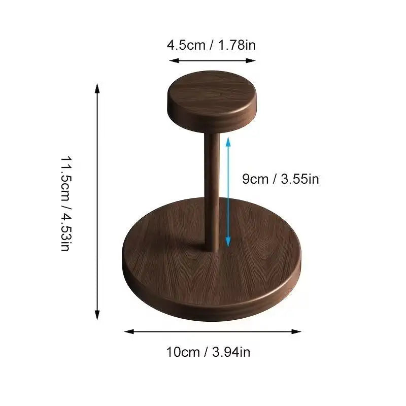 porte gobelets bois imitation moderne marron foncé tasses supports rangement minimaliste