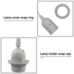 support lampe interrupteur 303 e27 câble 1.8m moderne vis blanc noir
