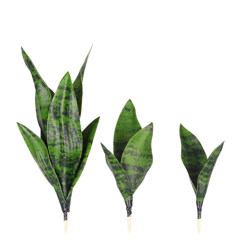 décoration intérieure plante artificielle sansevieria feuilles vertes moderne bureauextérieur anniversaire hawaien