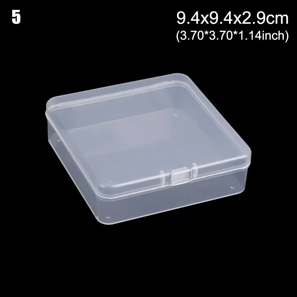 boîte rangement plastique transparente poignées bijoux petits objets divers accessoires