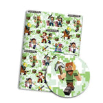 tapis souris minecraft personnages pixelisés motif blocs verts multicolore opacité pixel art