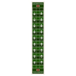 nappe longue table football américain motif distances vert blanc rouge decoration sportive
