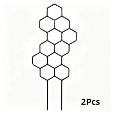 grille support plantes noire dorée hexagonale moderne extérieure intérieure adhésive fleuri geometrique