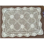 Napperon rectangulaire blanc pour décoration mariage