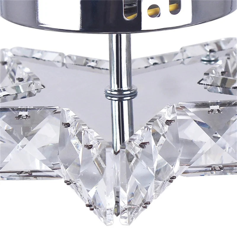 lampe étoile cristal led moderne transparent noire blanche