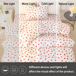 ensemble literie moderne coeurs rouges imprimés blanc 135x200cm 150x200cm polyester doux