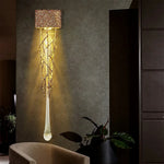suspension lumineuse moderne or transparentes filigrane doré led câble suspendu élégante chambre salon