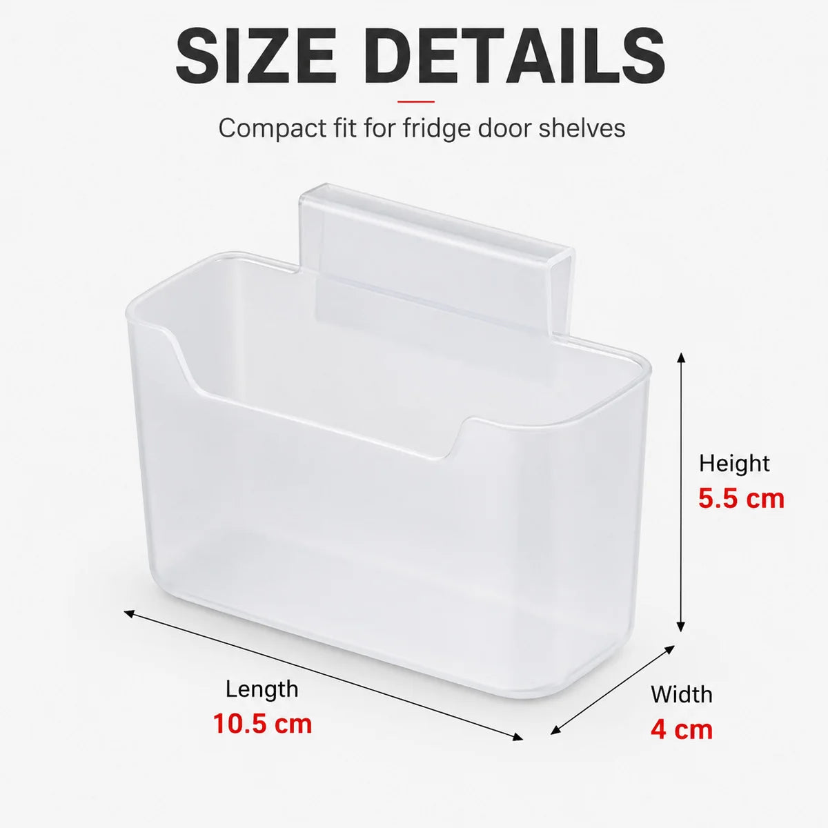 organisateur porte réfrigérateur transparent clips compartiments rangement PP PS moderne pratique