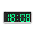 horloge numérique moderne affichage LED noir quartz détecteur vocal 12H 24H