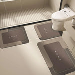 tapis bain moderne gris noir texte antidérapant salle bain maison