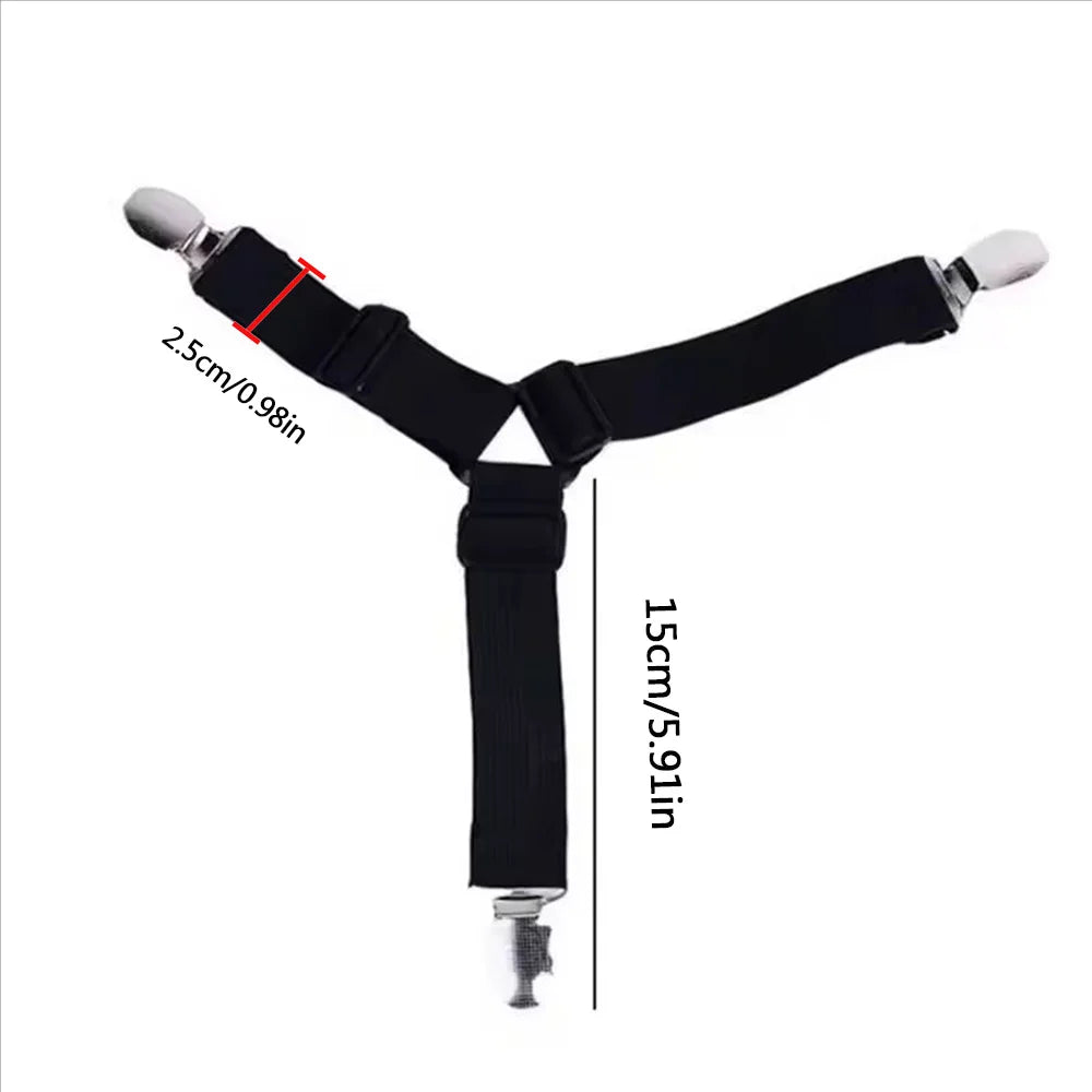clips literie blanc noir rayures fines moderne clips métalliques rubans fixation pack quatre