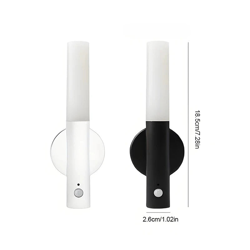 veilleuse led motion sensor lampe murale moderne blanc noir bois clair chambre entrée étude