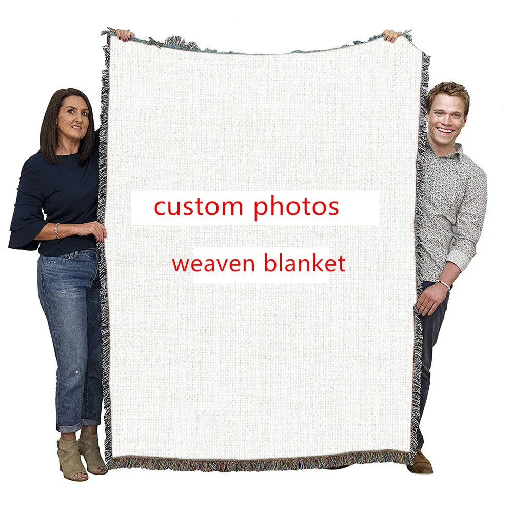 couverture tissée personnalisable photos moderne imperméable anti boulochage portable hospitalière multicolore floral