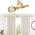 rideau moderne or poutres métalliques finials clips robustes élégants brackets fixationsversible