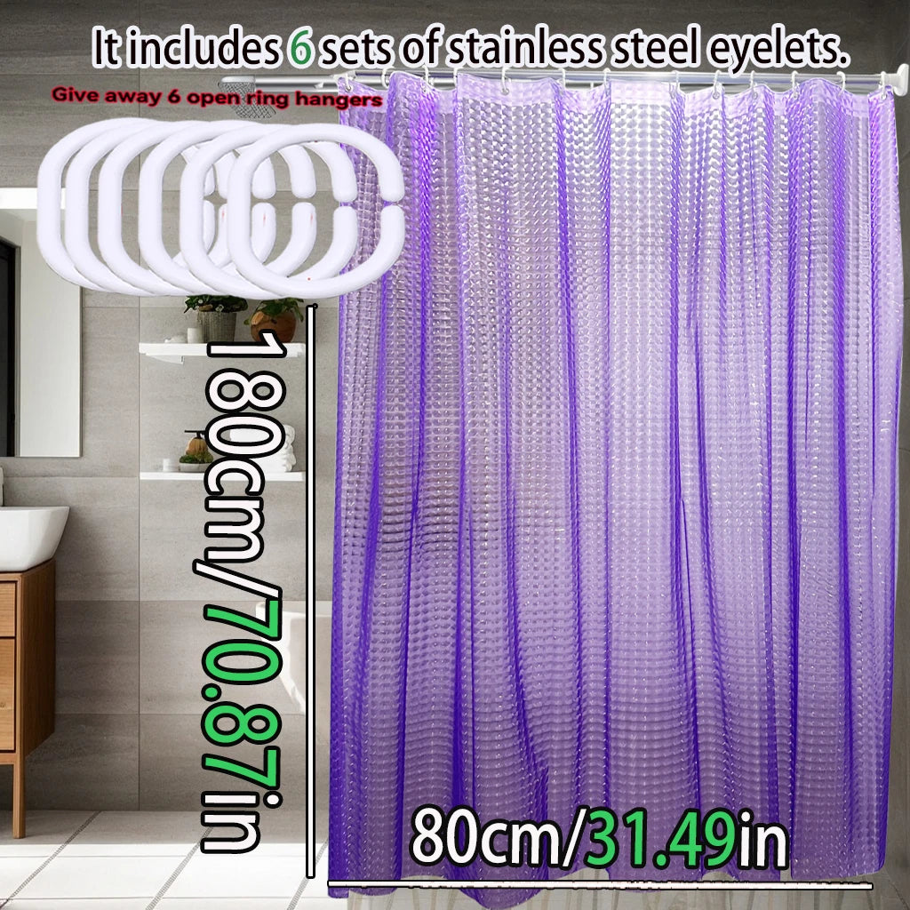 rideau douche violet rayures horizontales moderne inox suspension large choix dimensions