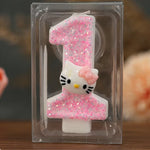 bougies forme chat pailletées rose pâle blanc mariage anniversaire décoratives enfantines