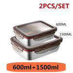 boîtes repas argentées clips rouges étanches micro ondes thermiques isolation moderne