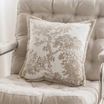 coussin beige motif citrouilles moderne opacité 100 polyester tufted 45x45cm décoration maison canapé chaise