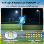 lampe solaire 1000w ip67 blanc noir panneau solaire led moderne autoallumageextérieur jardin parking