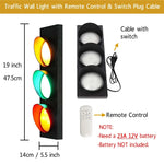 lampe signalisation murale moderne télécommande rouge jaune vert led noir