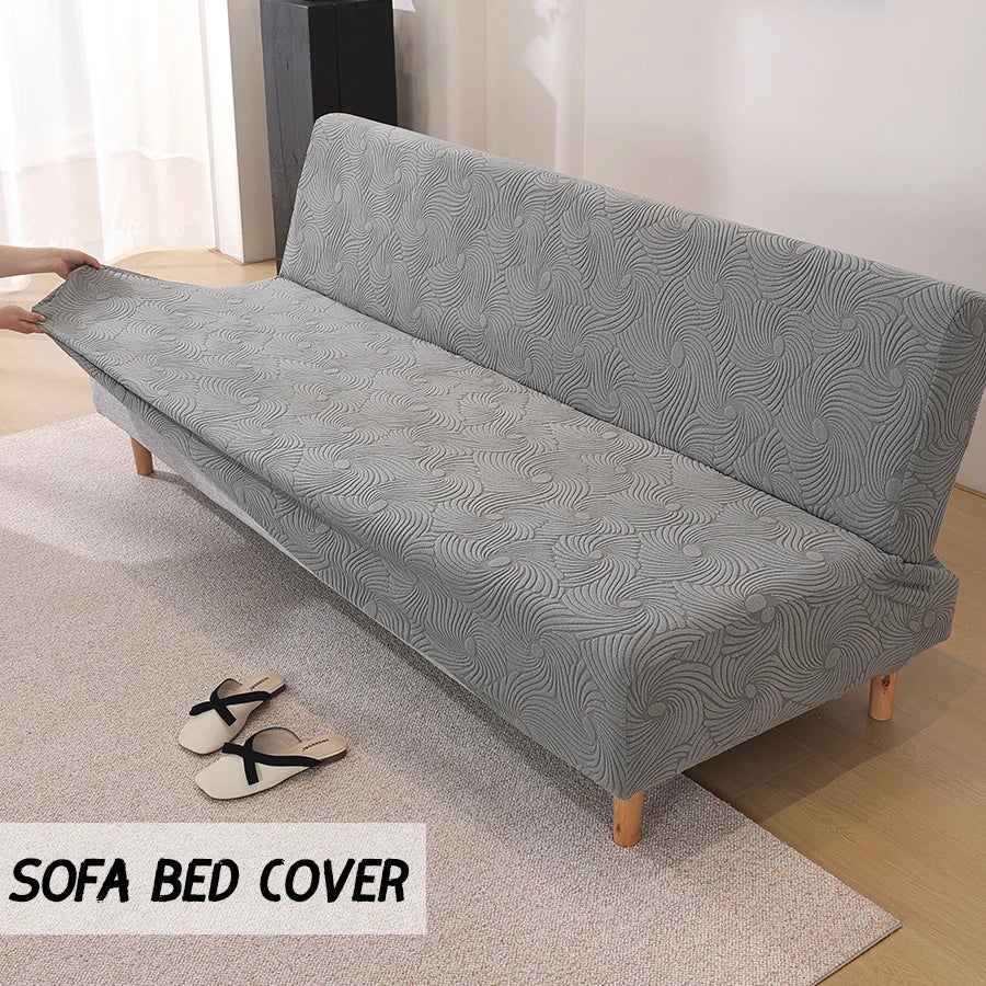 housses canapé lit motif spirales gris clair moderne polyestère lavable salon