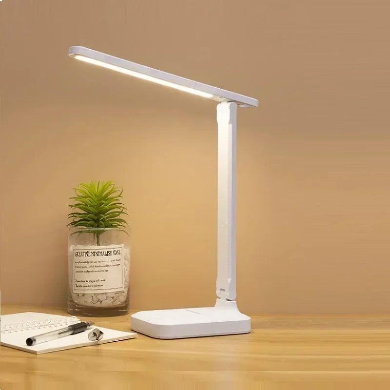 lampe led rechargeable blanc moderne interrupteur tactile charge usb chambre étudiante lecture