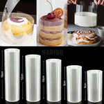 boîtes gâteaux transparentes adhésives outils pâtisserie décoration mousse cake collar moderne 16cm 12cm 10cm