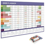 calendrier mural blanc moderne 2026 mensuel accueil organisation dates numéros jours
