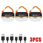 lampe camping rechargeable led aimantée portable noire orange blanche moderne compacte urgence camping