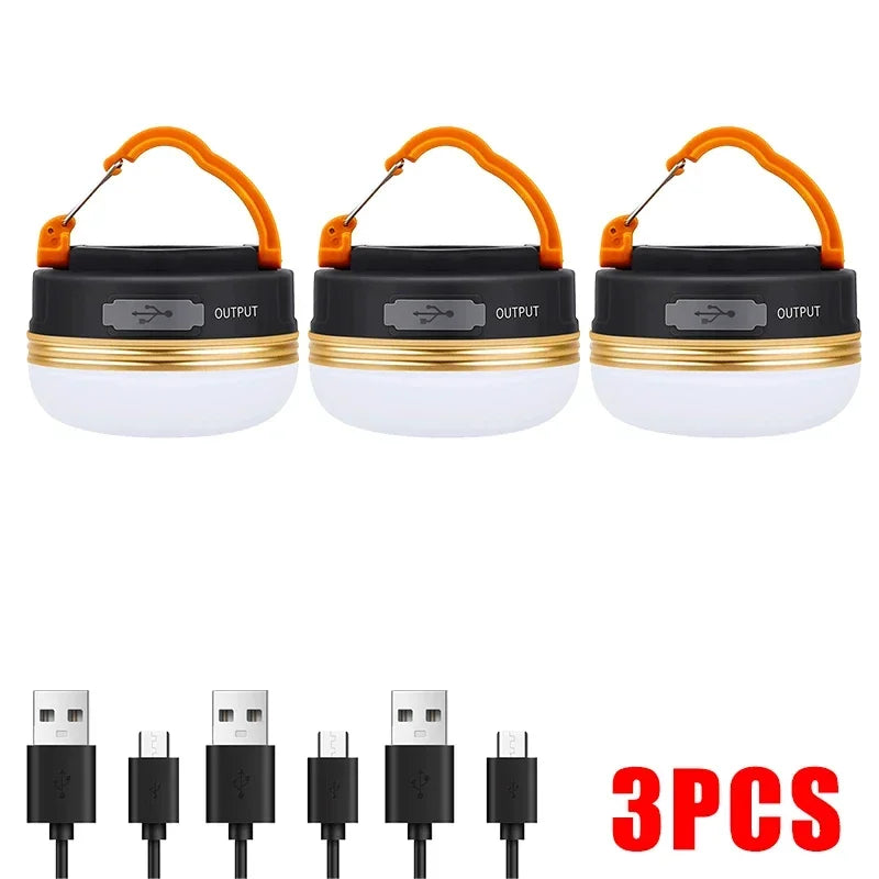 lampe camping rechargeable led aimantée portable noire orange blanche moderne compacte urgence camping