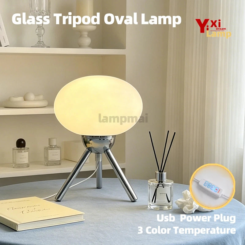 lampe poser led blanc rouge orange ovale brillante moderne minimaliste couleurs usb