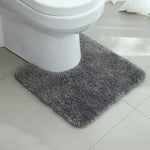 tapis bain moderne gris rose peluche épaisse antidérapant respectueux environnement 50x50cm