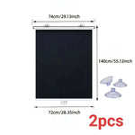 rideaux occultants noir modernes clips fixation sans perçage 74x140cm opaque
