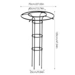 support plante grimpante métal noir structure circulaire annneau horizontal moderne jardin 150cm