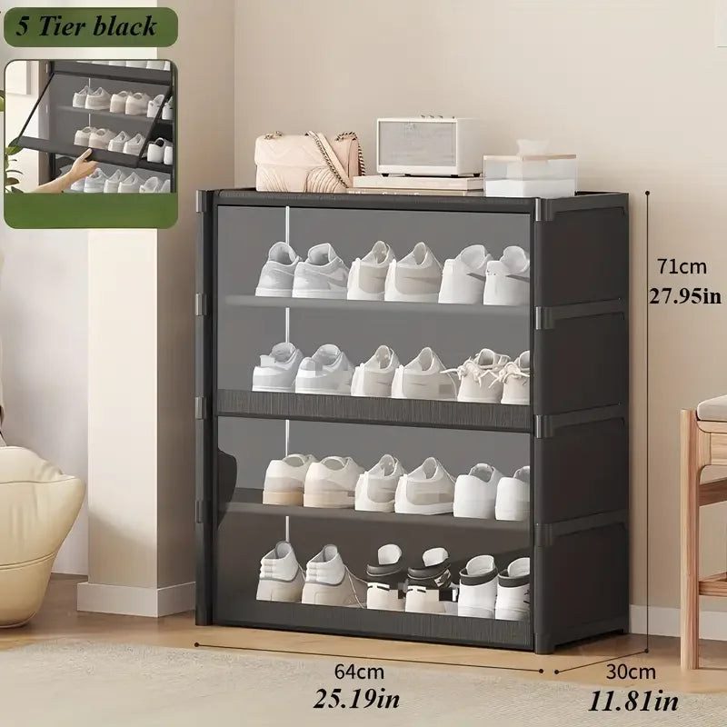 étagère chaussures noire transparente moderne étages garde chaussures organisateur chaussures chambre garageécole