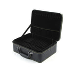 boîte bijoux simili cuir marron vintage poignée velours noir marron storage box trousse bijoux