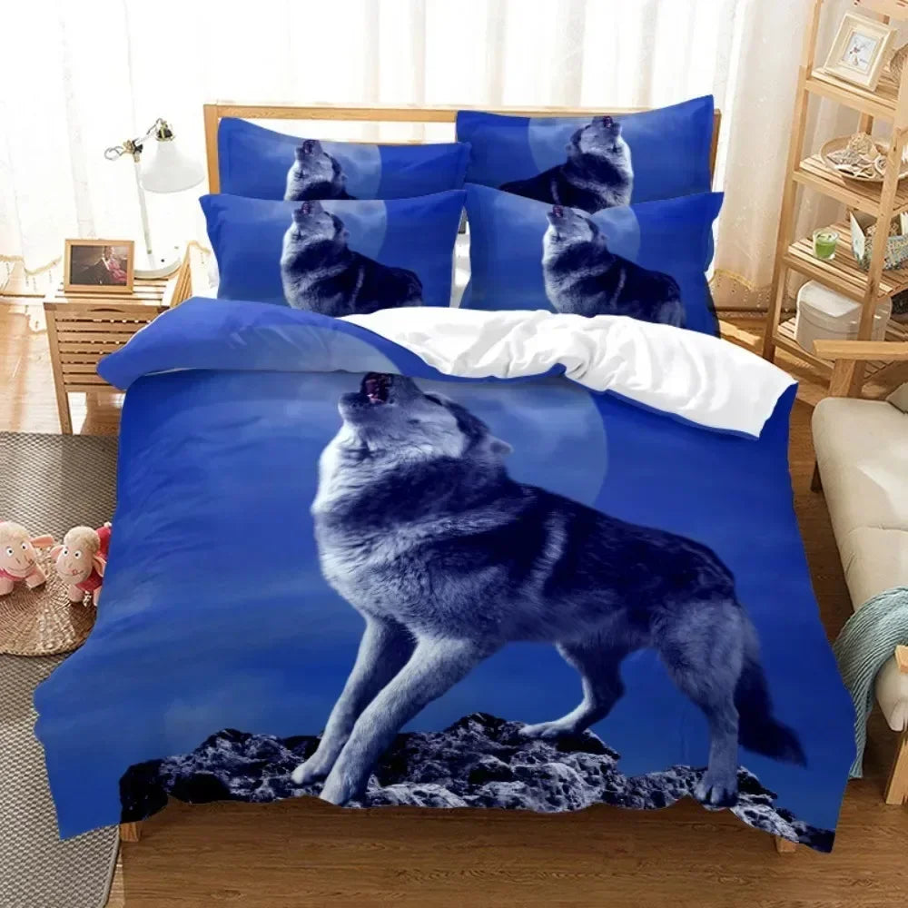 Chambre décorée avec housse de couette zèbre