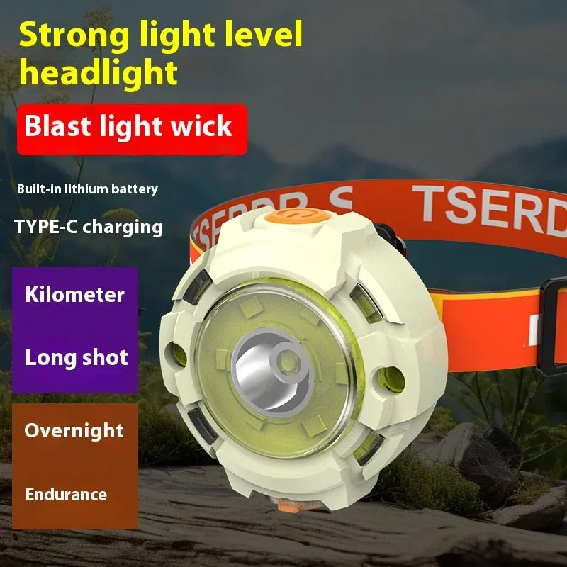 lampe frontale led rechargeable batterie lithium bandana tête camping outdoor
