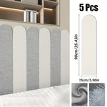 panneaux protection tissu lin bleu beige gris clair adhésifs modernes 90cm 15cm