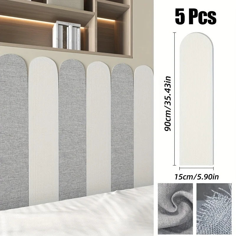 panneaux protection tissu lin bleu beige gris clair adhésifs modernes 90cm 15cm