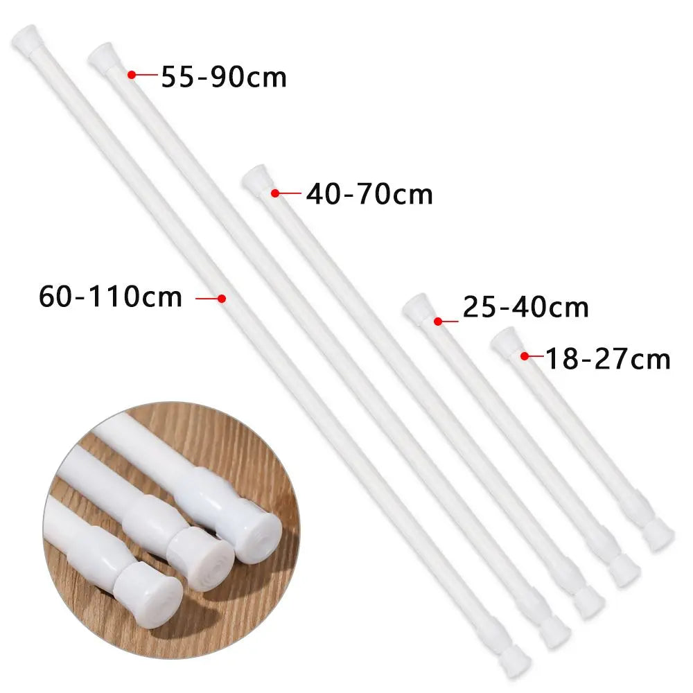 tiges rideau ajustables blancs tiges rondes lisses opaques modernes variées longueurs
