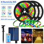 ruban led solaire multicolore modes points lumineux moderne clips