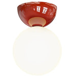 plafonnier moderne minimaliste verre opaque ampoule led g9 rouge blanc vert