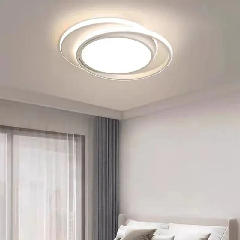 plafonnier led blanc contemporain moderne salon chambre opacité fixations invisible