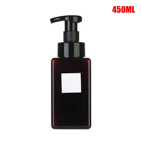 flacon savon liquide 450ml vert foncé contemporain pompe rechargeable bouteille salle bain mousse blanche