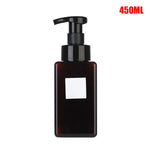 flacon savon liquide 450ml vert foncé contemporain pompe rechargeable bouteille salle bain mousse blanche