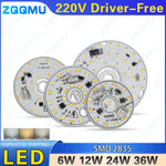 ampoule led 24w 36w 48w couleurs 6000k 3000k source lumineuse smd2835 alu moderne