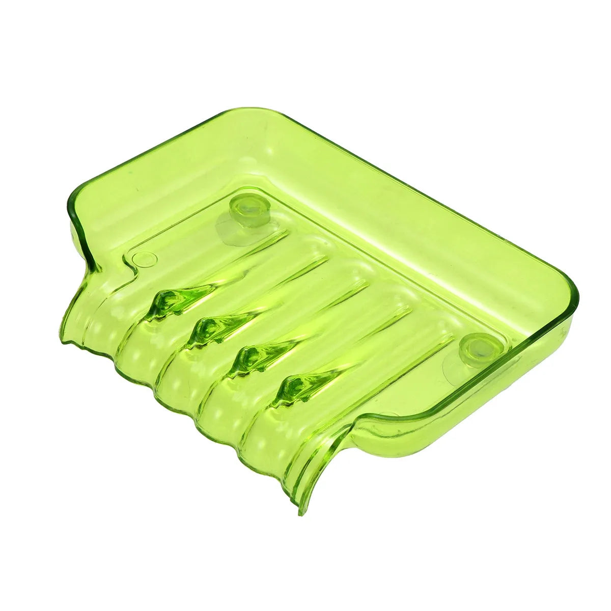 support savon vert clair rayures horizontales moderne égouttoir fixations salle bain