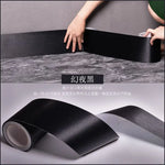 ruban decoratif adhesif or noir blanc marbre brillant moderne mur carrelage porte fenetre