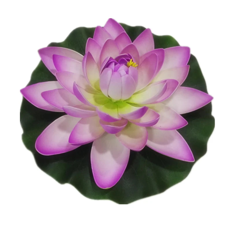 fleur artificielle lotus violet blanc vert jaune orange rouge décoration extérieur piscine noël maison